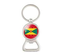 Creative Geometric Stars Grenada Flag Art ,Keychain Beer Bottle Opener Travel Souvenir Gift Keyring Multifunction Accessories Creative Souvenir For Dad Papa Husband Birthday Anniversary Father'S