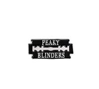 Creative Geometry Black Brooch Peaky Blinders Gangster Biography Blade Pins Alloy Badge Clothes Bags Accessories Jewelry