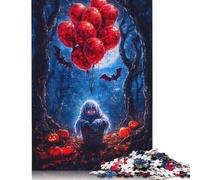 Creative Ghostly Halloween Balloons Jigsaw Puzzle for Adults 1000 Piece Puzzles for Kids Family Challenging Games Toys 1000pcs (38x26cm)