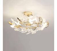 Creative Ginkgo Biloba Ceiling LightWarm Romantic Flower Lamp for Living Room Bedroom & Dining RoomElegant Home Decor Unique Lighting Fixture
