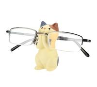 Creative Glasses Holder Stand for Desk, Cute Cat Eyeglasses Holder Display Stand, Sunglasses Spectacle Display Rack, Fun Resin Glasses Keeper Optical Accessories, Nightstand Home Office Desk Decor