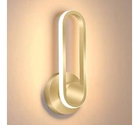 Creative Gold Wall Lamp - 12W LED Sconce for Living Room, Bedroom, Sofa, Aisle & Corridor - Trichromatic Dimming, Modern Lantern Design (White)