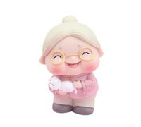Creative Grandpa and Grandma Doll Baking Cake Decoration Ornaments for Home Decor Enamel Material Warm Comfortable Feel (A)