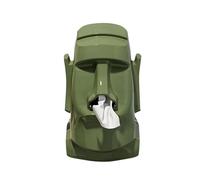 Creative Green Stone Figure Tissue Box - Multifunctional Glasses Holder & Headphone Stand - Stylish Paper Towel Container for Home & Office Desktop Decor