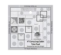 Creative Grids 10cm Curvy Log Cabin Trim Tool Quilting Ruler