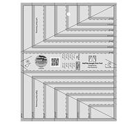 Creative Grids Half Rectangle Trim Tool Quilt Ruler - CGRDH6 - Made in USA, 8-1/2in x 10-1/2in, Non-Slip Grip Acrylic Quilting, Sewing, Crafting, Patchwork Ruler & Template