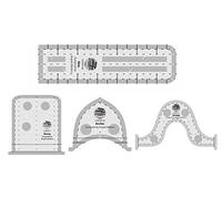 Creative Grids Machine Quilting Tool 4 Pack Squiggy, Archie, Shorty, Slim