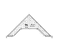 Creative Grids Machine Quilting Tool Chevy - CGRQTA7 - Made in USA, Non-Slip Grip Acrylic Quilting & Sewing Template Ruler for Free-Motion Quilt Patchwork Design on Domestic Sewing & Longarm Machines