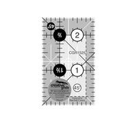 Creative Grids Quilt Ruler 1-1/2in x 2-1/2in Rectangle - CGR1525 - Made in USA, Non-Slip Grip Acrylic Quilting, Sewing, Crafting, Patchwork Ruler for Measuring & Cutting Fabric
