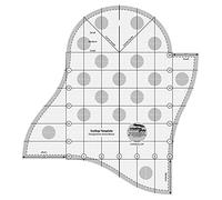 Creative Grids Scallop Template and Quilt Ruler - CGRSCALLOP - Made in USA, 10in x 10-3/4in, Non-Slip Grip Acrylic Quilting, Sewing, Crafting, Patchwork Ruler & Template