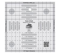Creative Grids Turbo 4-Patch Template Quilt Ruler - CGRDH3 - Made in USA, 6-1/2in x 6-1/2in, Non-Slip Grip Acrylic Quilting, Sewing, Crafting, Patchwork Ruler & Template