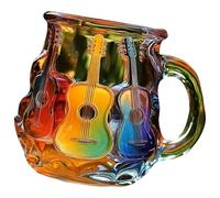 Creative Guitar Art Mug Musical Coffee Cup Glass Drinkware with Handle Unique Music Lover Multifunctional Coffee Mug