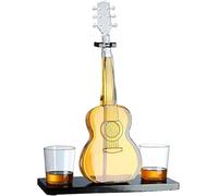 Creative Guitar Decanter, Personalized Whiskey Decanter Set, 1000ml, with Base, 2 Cups, Home Bar Accessories, A Unique Gift for Music Lovers and Men Birthday Gift