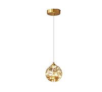 Creative Gypsophila Pendent Lamp Modern All Copper Globe Chandelier Ceiling Light Disc 3/5-Light Droplight for Dining Room, Lighting Yearn for (Five Heads)