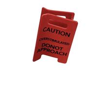 Creative Hair Clamp Caution Overstimulated Sign Buns Holder Headdress Enhancing Humor for Everyday Use Funny Hair Barrettes