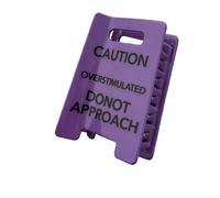 Creative Hair Clamp Caution Overstimulated Sign Buns Holder Headdress Enhancing Humor for Everyday Use Funny Hair Barrettes