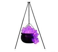 Creative Halloween Decoration Bubbling Pot Set with Glowing Balls and Battery Stand for Themed Events (A)