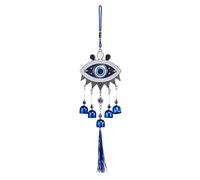 Creative Handmade Alloy Wind Chime Evil Eye Butterfly Sunflower Talisman Pendant Handmade Good Luck Charm, Car Kitchen Home Garden Patio Office (1pc Blue Eye)