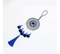 Creative Handmade Alloy Wind Chime Evil Eye Butterfly Sunflower Talisman Pendant Handmade Good Luck Charm, Car Kitchen Home Garden Patio Office (1pc Evil Eye)