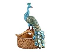 Creative Handmade Peacock Shape Design Resin Ashtray Home Office Decoration