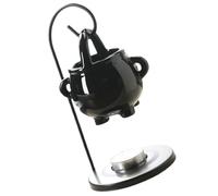 Creative Hanging Cauldron Ceramic Oil Burner Iron Stand Black