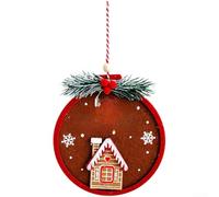 Creative Hanging Felt Ornament with Cookie Man Holiday Design for Christmas Tree and Seasonal Decorations (Style A)