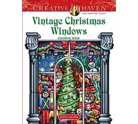 Creative Haven Vintage Christmas Windows Coloring Book