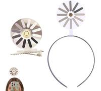 Creative Headband Hairpin,Rotating “Loading…” Digital Icon Clip on Face/Headband, Humorous Tech-Inspired Accessories for Parties, Students & Programmers (2PCS, One Size)