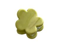 Creative Heart Hair Claws Clip, Green flower | Acrylic NonSlip Clasp, Easy Maintenance, Breathable Design for All Ages, Suitable for Multiple Hairstyles