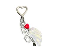 Creative Heart Wing Keychain Decorative Vibrant Handmade Beads Pendant Holiday Gift (Unisex Design) Creative Brain Bow Wing Chain, フリーサイズ