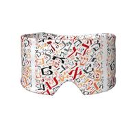Creative Hebrew Alphabet Dust, Full Eye Covers Light Blocking Eye Mask Sleep Eye and Ear Muffs