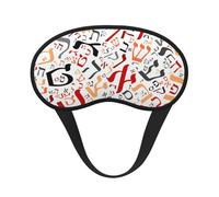 Creative Hebrew Alphabet Dust, Full Eye Covers Light Blocking Eye Masks Blackout Sleep Eye Muffs