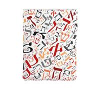 Creative Hebrew Alphabet Dust, PU Leather Laptop Sleeve, Notebook Bag Laptop Case Sleeve Tablet Briefcase