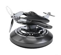 Creative Helicopter Solar Air Freshener, Automatic Rotating Perfume Diffuser For Car Center Console, Red(Black)
