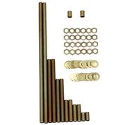 Creative Hobbies 64 Piece Lamp Repair Hardware Assortment Pack, Includes 12 Inch All Thread Lamp Pipe, 2 Coupling Pipe Connectors, 12 Nipples, 24 Washers, 24 Lock Nuts