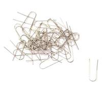 Creative Hobbies Fusible High Temperature Nichrome Wire Jump Rings, Ornament Hanger U Hooks | 100 Pack