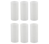 Creative Hobbies® Set of 6, 3 Inch Tall White Plastic Candle Covers Sleeves Chandelier Socket Covers ~Standard (Medium) Base