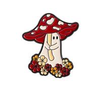 Creative Hobgoblin Tale Mushroom Brooch Alloy Pin for Fashion Accessory Charm Fanciful Hobgoblin Tale Creative Mushroom Cartoon Brooch Alloy Corsage Pin