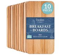 Creative Home 10 x Small Wooden Cutting Chopping Board | 22.5x12.5x1.2cm