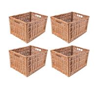 Creative Home 4 x Large Wicker Basket Crate with Handles