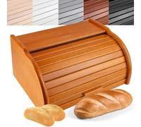 Creative Home Alder Wooden Bread Bin | 38 x 28.5 x 17.5 cm (+/- 1 cm)