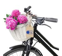 Creative Home Bicycle Wicker Basket White | 36 x 29 x 23 cm (+/- 2cm)