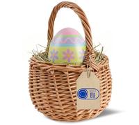 Creative Home Small Wicker Basket with Handle | 10x10x16cm (+/- 2 cm)