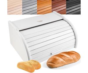 Creative Home White Wooden Bread Bin | 40 x 27.5 x 18.5 cm (+/- 1 cm)