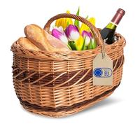 Creative Home Wicker Basket Picnic Basket Car 2-Coloured