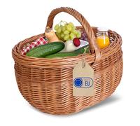 Creative Home Wicker Shopping Basket | 44 x 33 x 36 cm (+/- 2 cm) Large