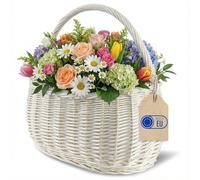 Creative Home Wicker Shopping Basket | 45 x 26 x 41 cm (+/- 2 cm) Large