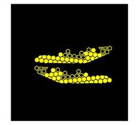 Creative Honeycomb Motorcycle Sticker Cool Car Window Bumper Motorcycle Body Cowling Trim Vinyl Decal Accessories Waterproof(Yellow)