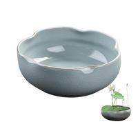 Creative Hydroponic Planter, Ceramic Handcrafted Lotus Flower Design Plant Bowl for Succulents, Indoor Plants, Modern Home Decor (D-1PC)