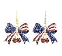 Creative Independence Day Earrings Alloy Texture Geometric Earrings Ear Jewelry Suitable for Elegant Women Daily Wear Pyrotechnics Themed Jewelry